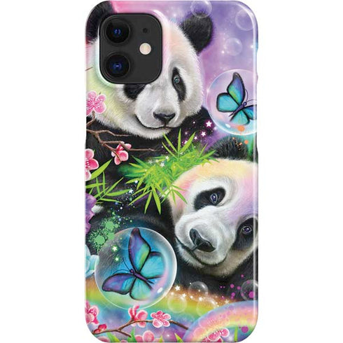 Rainbow Pandas with Butterflies by Sheena Pike iPhone 12 Mini Lite Case