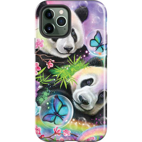 Rainbow Pandas with Butterflies by Sheena Pike iPhone 12 Pro Impact Case