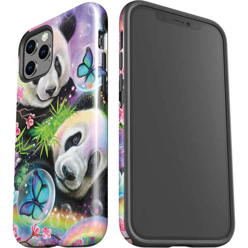 Rainbow Pandas with Butterflies by Sheena Pike iPhone 12 Pro Impact Case