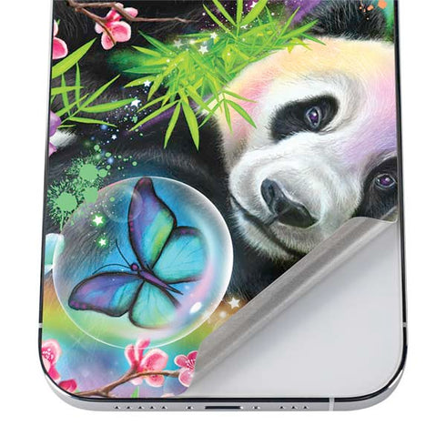 Rainbow Pandas with Butterflies by Sheena Pike iPhone 12 Pro Max Skin