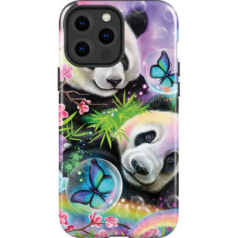 Rainbow Pandas with Butterflies by Sheena Pike iPhone 13 Pro Max Impact Case