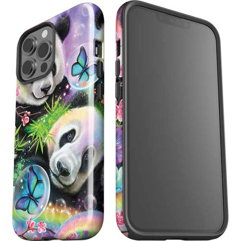 Rainbow Pandas with Butterflies by Sheena Pike iPhone 13 Pro Max Impact Case