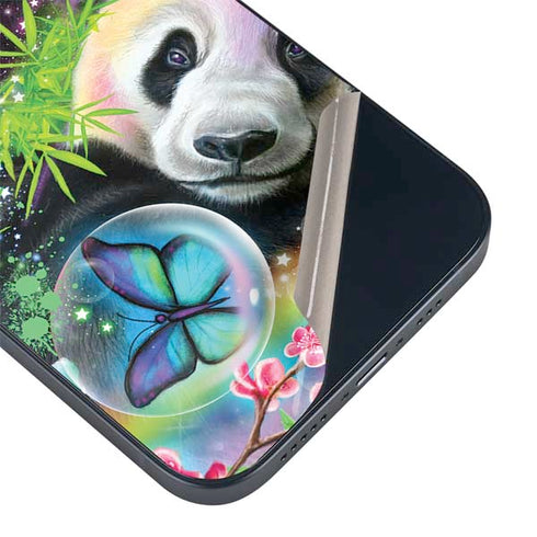 Rainbow Pandas with Butterflies by Sheena Pike iPhone 13 Skin