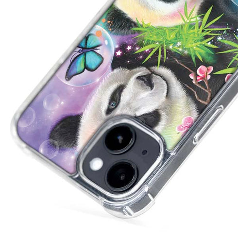 Rainbow Pandas with Butterflies by Sheena Pike iPhone 14 MagSafe Case