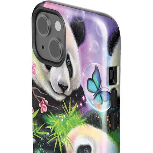 Rainbow Pandas with Butterflies by Sheena Pike iPhone 14 Plus Impact Case