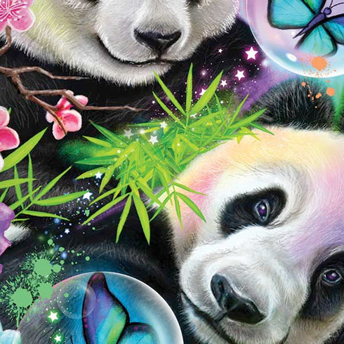Rainbow Pandas with Butterflies by Sheena Pike iPhone XR Skin