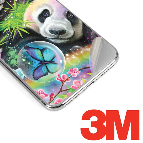 Rainbow Pandas with Butterflies by Sheena Pike iPhone XS Max Skin