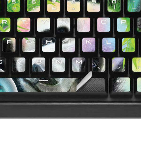 Rainbow Pandas with Butterflies by Sheena Pike K95 RGB PLATINUM Mechanical Gaming Keyboard Skin