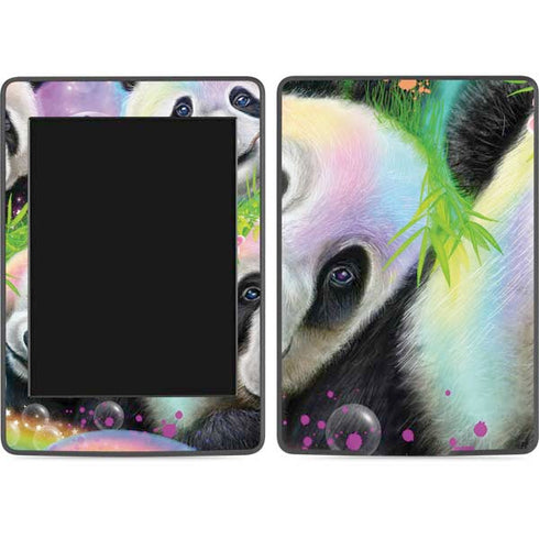 Rainbow Pandas with Butterflies by Sheena Pike Amazon Kindle Skin
