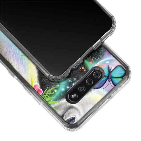 Rainbow Pandas with Butterflies by Sheena Pike LG K51/Q51 Clear Case