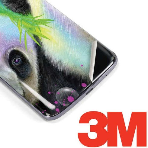 Rainbow Pandas with Butterflies by Sheena Pike Moto E5 Plus Skin