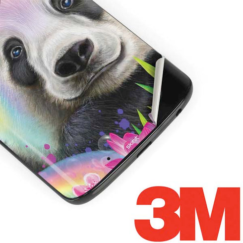 Rainbow Pandas with Butterflies by Sheena Pike Moto G6 Skin