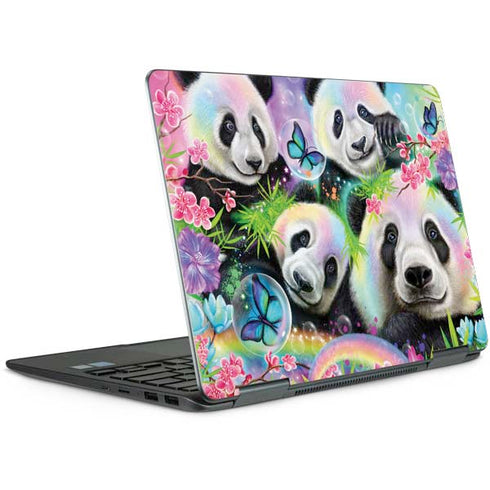 Rainbow Pandas with Butterflies by Sheena Pike Notebook 9 Pro 13in (2017) Skin
