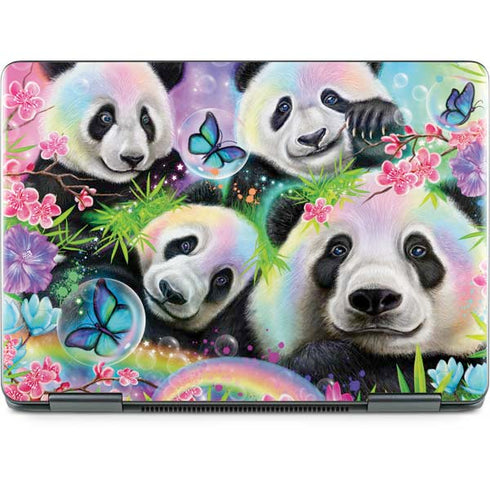 Rainbow Pandas with Butterflies by Sheena Pike Notebook 9 Pro 13in (2017) Skin
