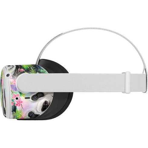Rainbow Pandas with Butterflies by Sheena Pike Oculus Quest 2 Skin