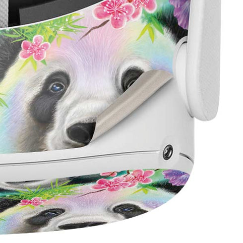 Rainbow Pandas with Butterflies by Sheena Pike Oculus Quest 2 Skin