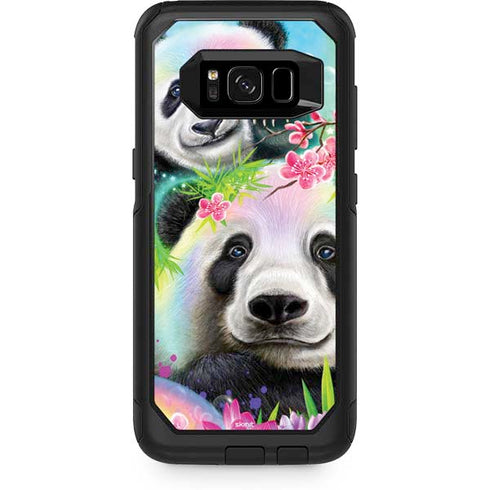 Rainbow Pandas with Butterflies by Sheena Pike Otterbox Commuter Galaxy Skin
