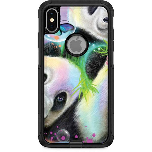 Rainbow Pandas with Butterflies by Sheena Pike Otterbox Commuter iPhone Skin