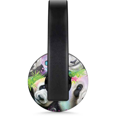 Rainbow Pandas with Butterflies by Sheena Pike PlayStation 4 Gold Wireless Headset Skin