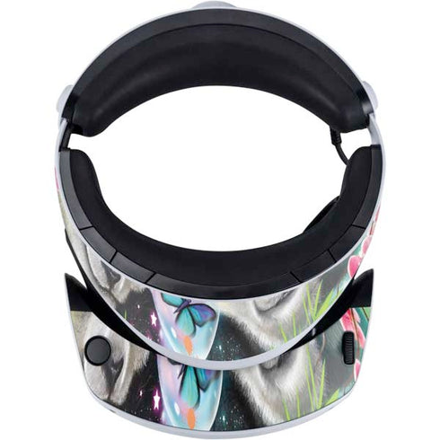 Rainbow Pandas with Butterflies by Sheena Pike PlayStation VR2 Skin