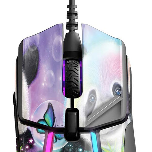 Rainbow Pandas with Butterflies by Sheena Pike SteelSeries Rival 600 Gaming Mouse Skin