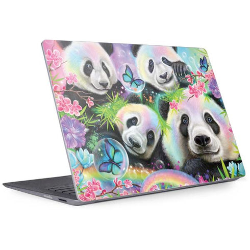 Rainbow Pandas with Butterflies by Sheena Pike Surface Laptop 2 Skin