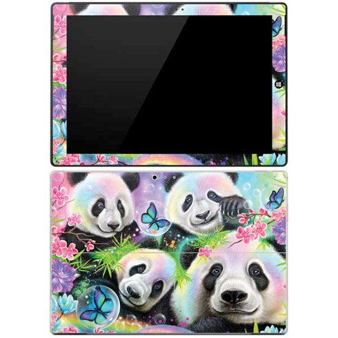 Rainbow Pandas with Butterflies by Sheena Pike Surface Pro 3 Skin