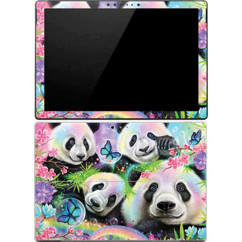 Rainbow Pandas with Butterflies by Sheena Pike Surface Pro 4 Skin