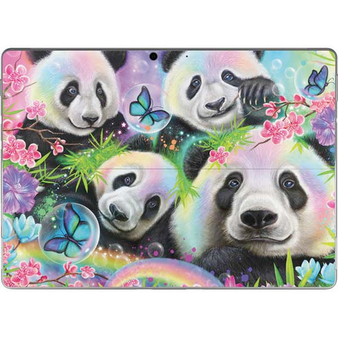 Rainbow Pandas with Butterflies by Sheena Pike Surface Pro 8 Skin