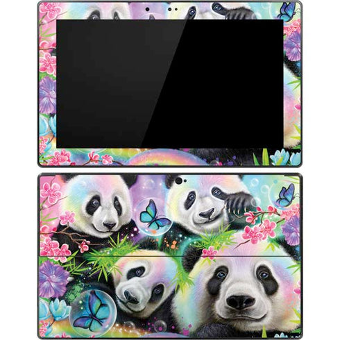 Rainbow Pandas with Butterflies by Sheena Pike Surface Pro Tablet Skin