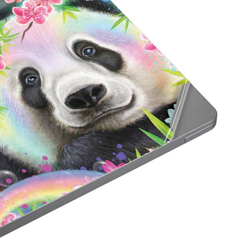 Rainbow Pandas with Butterflies by Sheena Pike Universal Laptop 18in (14.6 x 10.6in) Skin