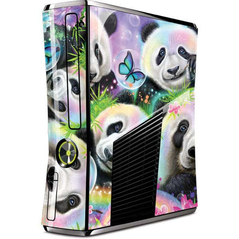 Rainbow Pandas with Butterflies by Sheena Pike Xbox 360 Slim (2010) Skin