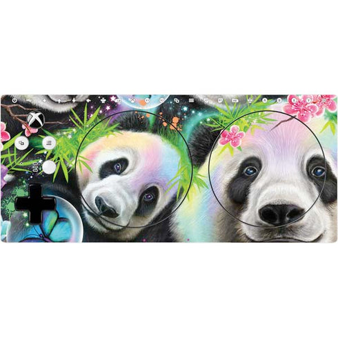 Rainbow Pandas with Butterflies by Sheena Pike Xbox Adaptive Controller Skin