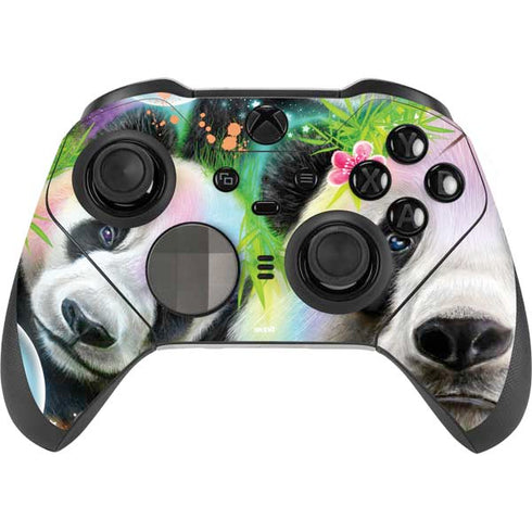 Rainbow Pandas with Butterflies by Sheena Pike Xbox Elite Wireless Controller Series 2 Skin