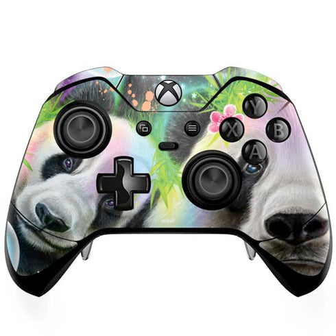 Rainbow Pandas with Butterflies by Sheena Pike Xbox One Elite Controller Skin