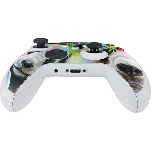 Rainbow Pandas with Butterflies by Sheena Pike Xbox Series S Controller Skin