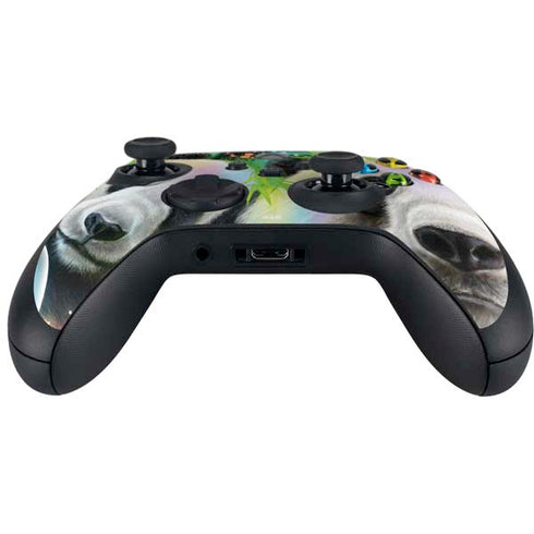 Rainbow Pandas with Butterflies by Sheena Pike Xbox Series X Controller Skin