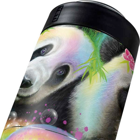 Rainbow Pandas with Butterflies by Sheena Pike Yeti Colster Can Insulator Skin