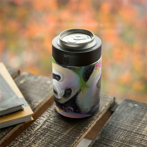 Rainbow Pandas with Butterflies by Sheena Pike Yeti Colster Can Insulator Skin