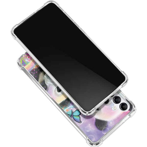 Rainbow Pandas with Butterflies by Sheena Pike Galaxy A15 5G Clear Case