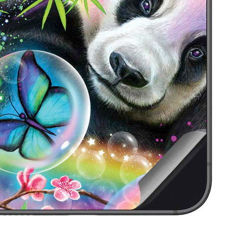 Rainbow Pandas with Butterflies by Sheena Pike Galaxy S23 FE Skin