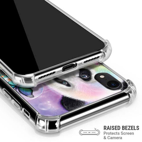 Rainbow Pandas with Butterflies by Sheena Pike iPhone XR Clear Case