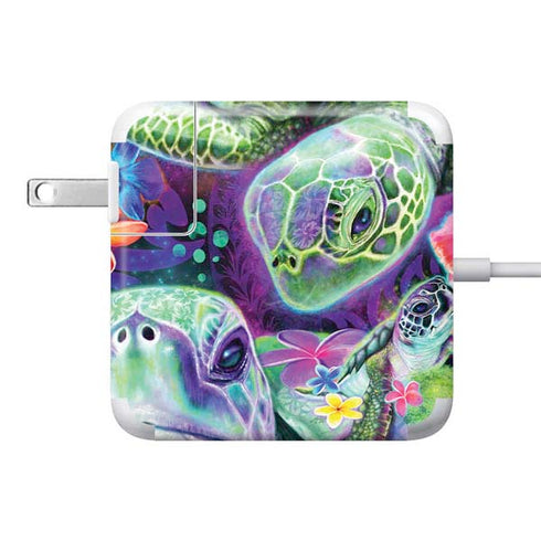 Rainbow Sea Turtles by Sheena Pike 85W Power Adapter (15 and 17 inch MacBook Pro Charger) Skin