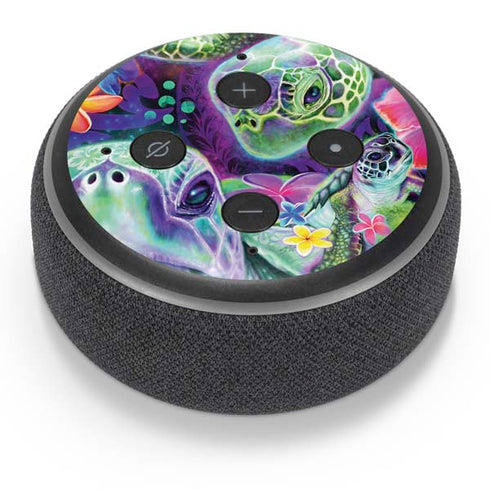 Rainbow Sea Turtles by Sheena Pike Amazon Echo Dot Skin