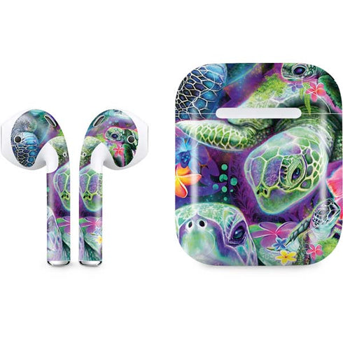 Rainbow Sea Turtles by Sheena Pike Apple AirPods Skin