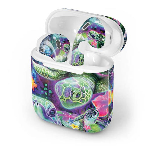 Rainbow Sea Turtles by Sheena Pike Apple AirPods Skin