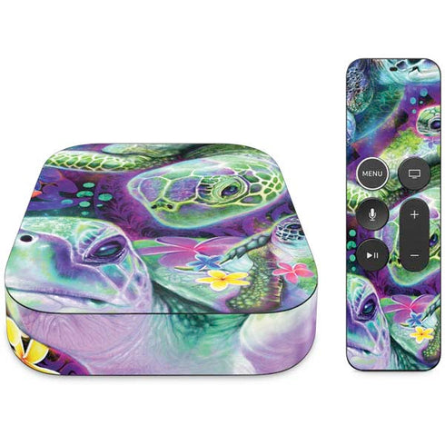 Rainbow Sea Turtles by Sheena Pike Apple TV Skin