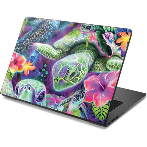 Rainbow Sea Turtles by Sheena Pike Dell Chromebook Skin