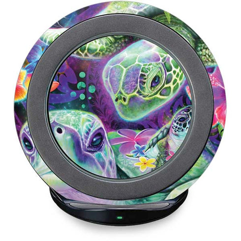 Rainbow Sea Turtles by Sheena Pike Fast Charge Wireless Charging Stand Skin