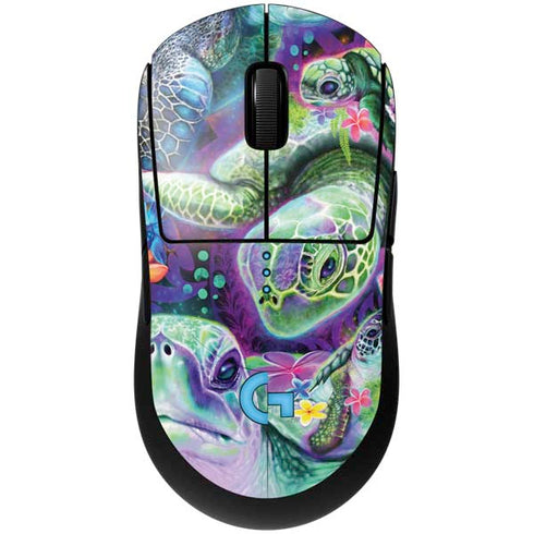Rainbow Sea Turtles by Sheena Pike G Pro Wireless Gaming Mouse Skin
